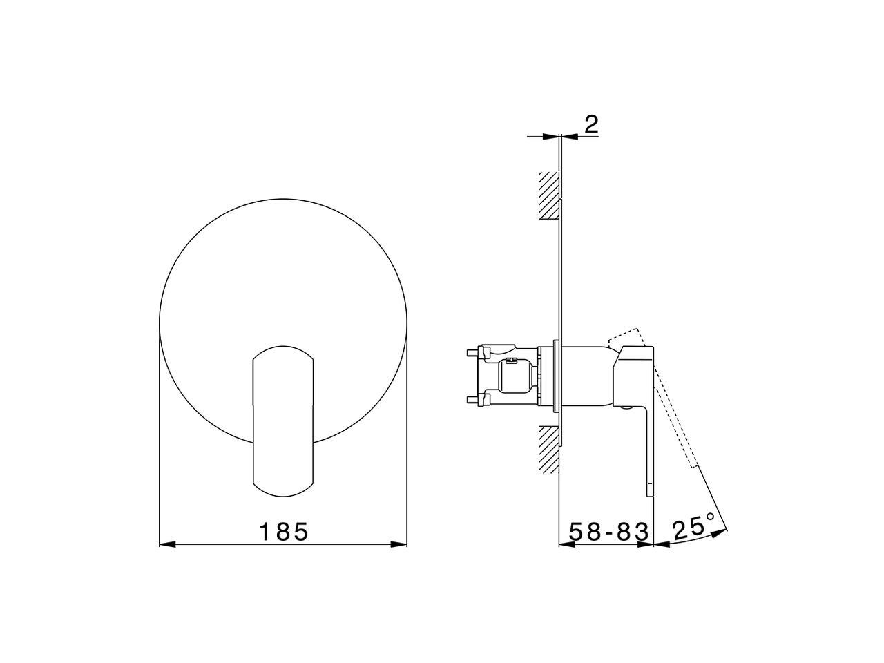 Conjunto Monomando para One-Box ONE BOX_DD0BM010 - v1
