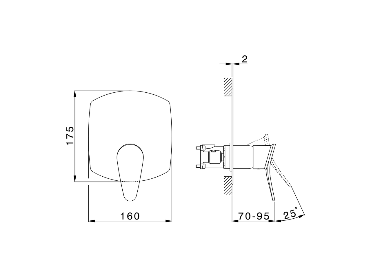 Conjunto Monomando para One-Box ONE BOX_HC0BM010 - v1