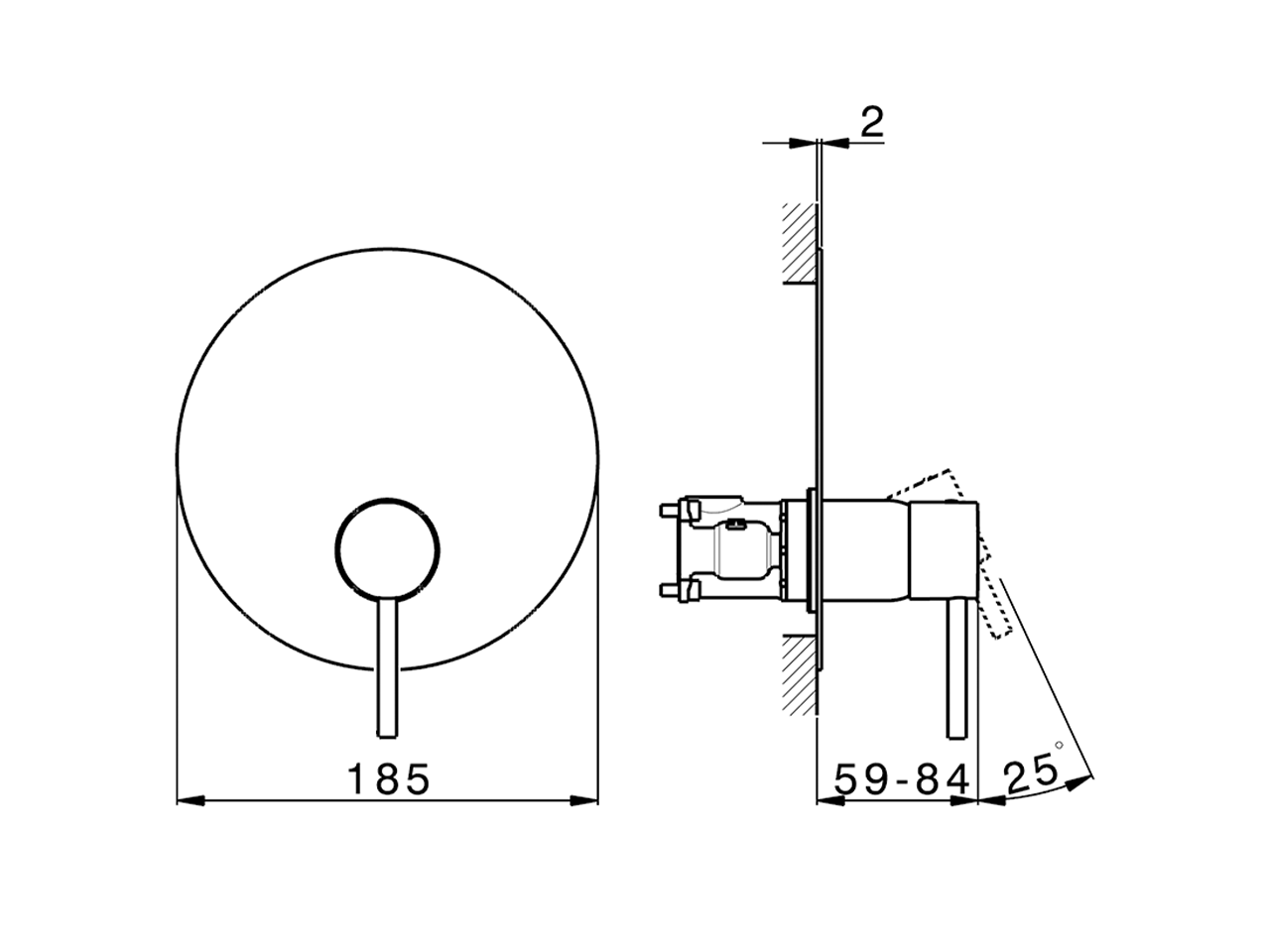 Conjunto Monomando para One-Box ONE BOX_K20BM010 - v1