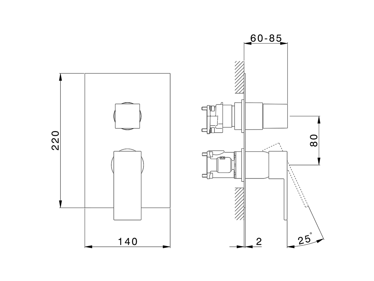 Conjunto Monomando para One-Box ONE BOX_NE0BM030 - v1