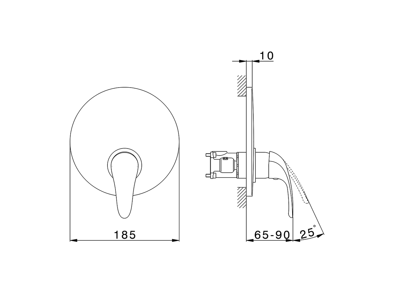 Conjunto Monomando para One-Box ONE BOX_NM0BM010 - v1