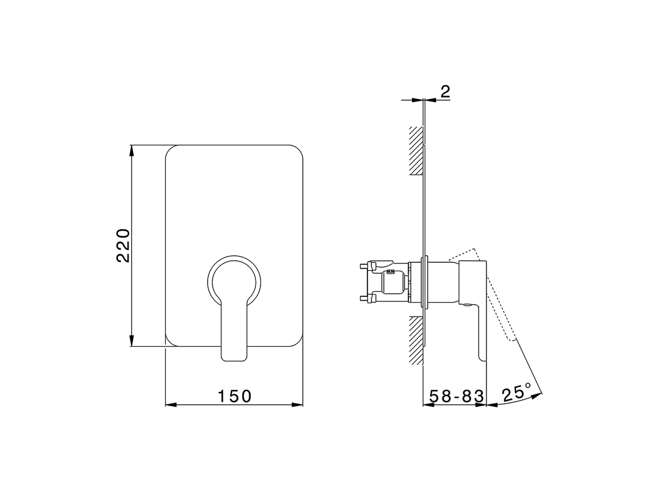 Conjunto Monomando para One-Box ONE BOX_SF0BM010 - v1