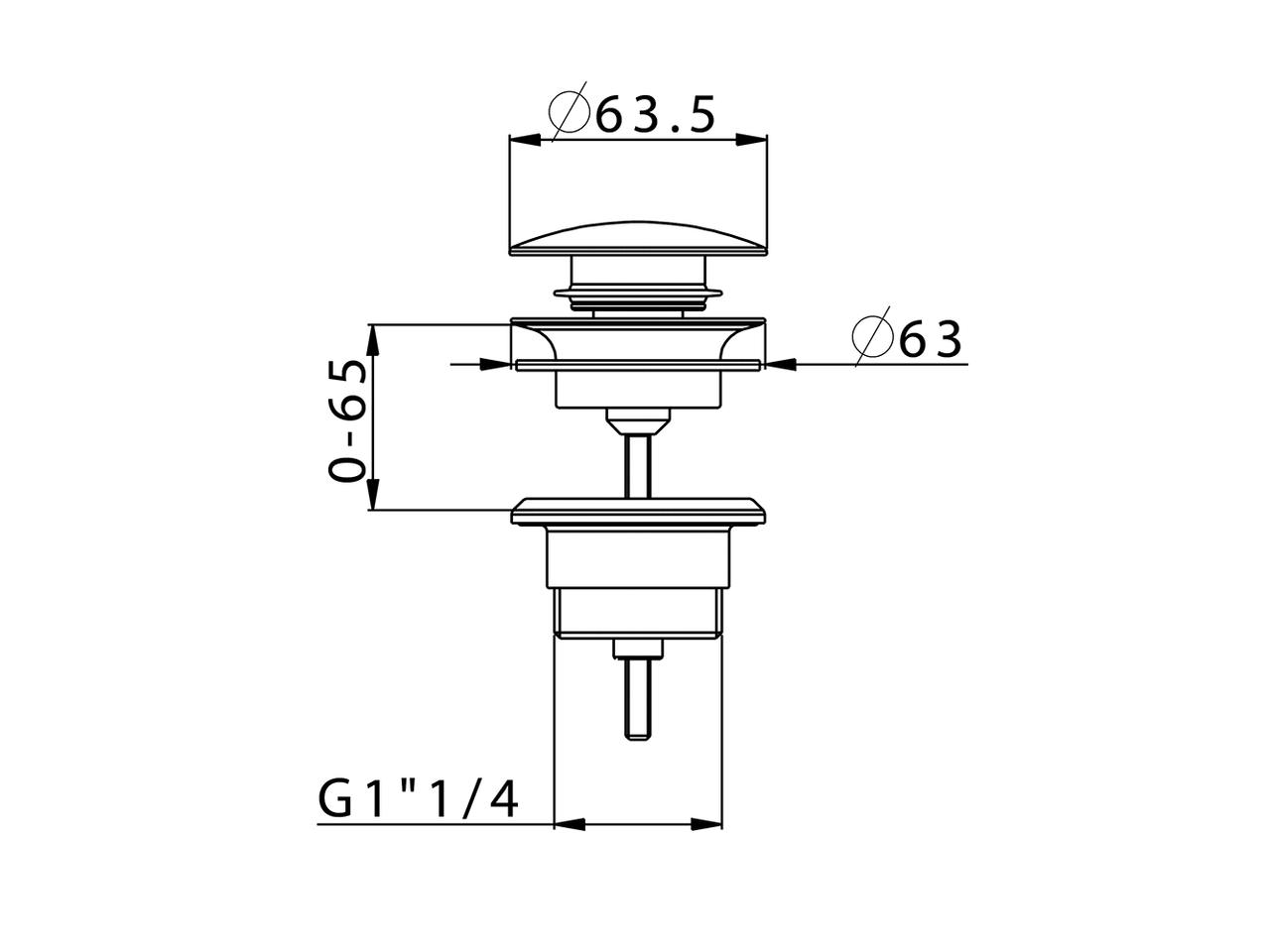 Válvula desagüe click-clack 1
