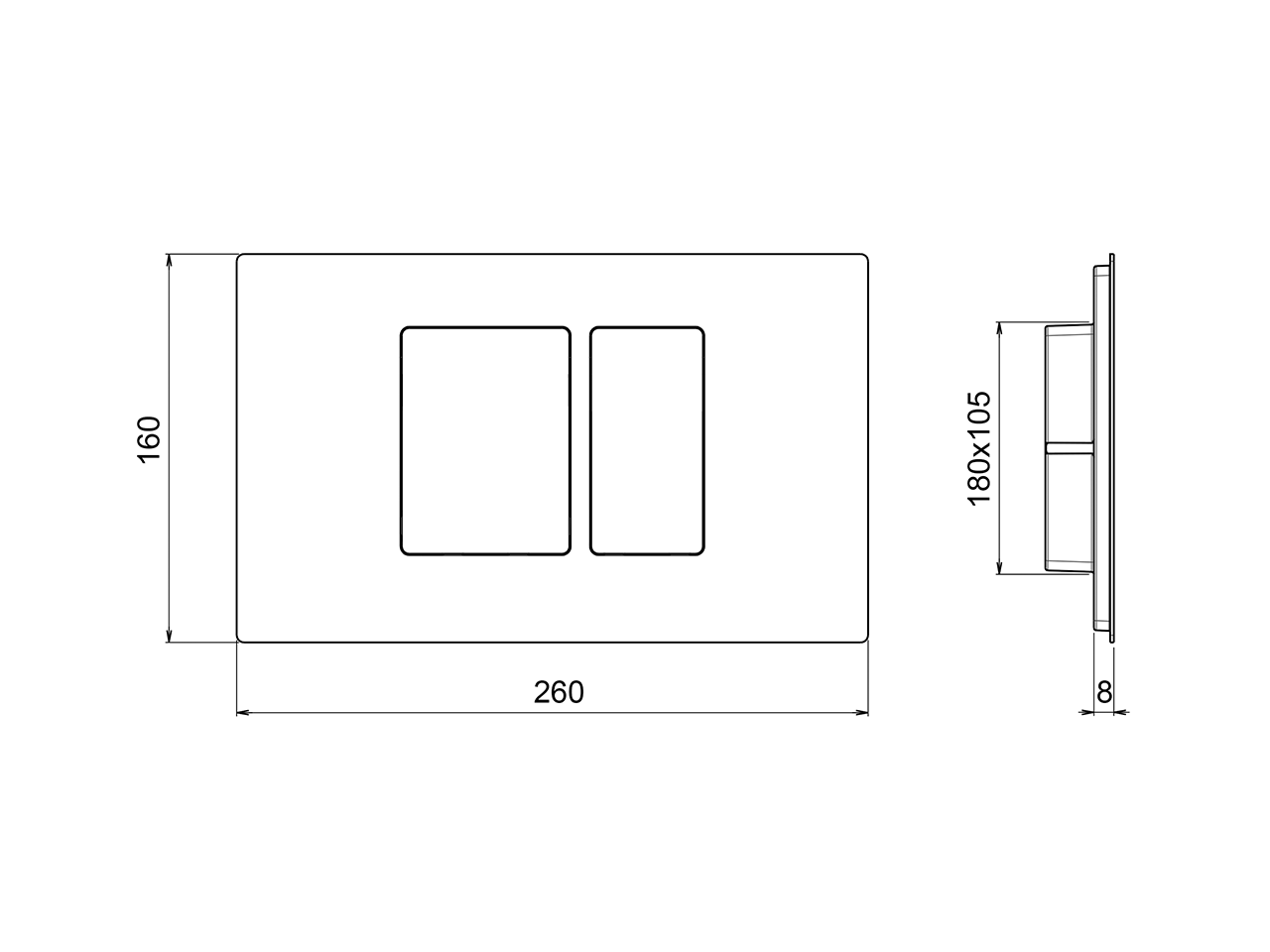 Pulsador para WC Universal inox AISI 304 COMPLEMENTOS_ZB001850 - v1