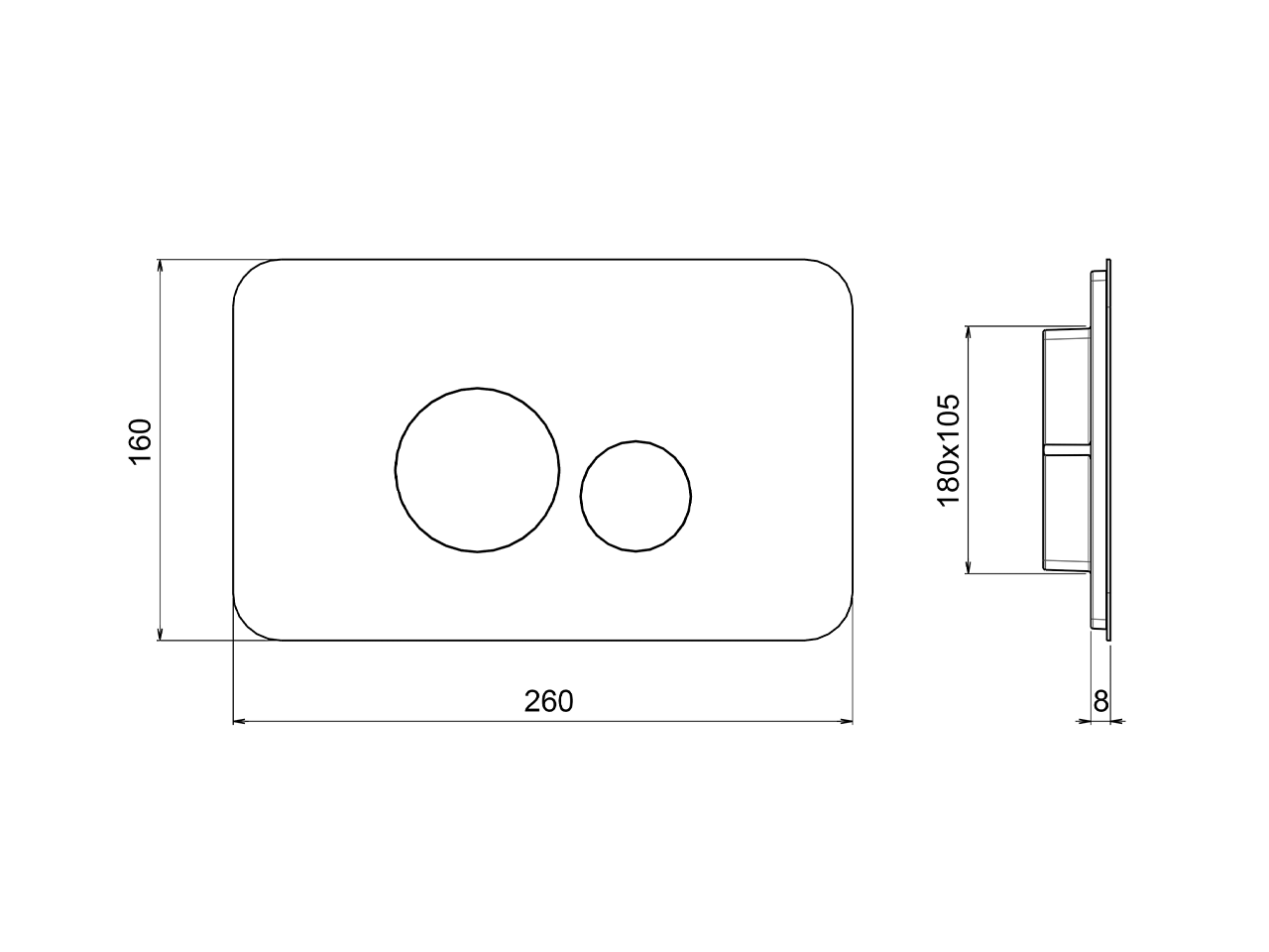 Pulsador para WC Universal inox AISI 304 COMPLEMENTOS_ZB001860 - v1