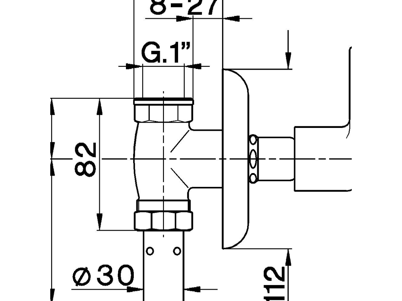 Grifo paso rápido empotrado para WC G.1