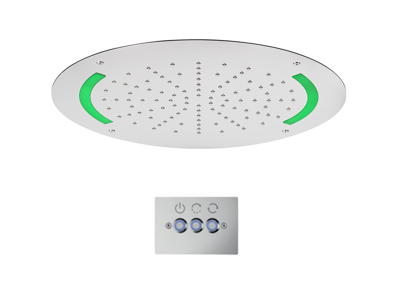 HUBERRociador de techo con cromoterapia Ø 420 mm ZEN_ZS1C0015